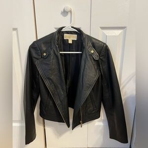 Michael Kors cropped leather jacket